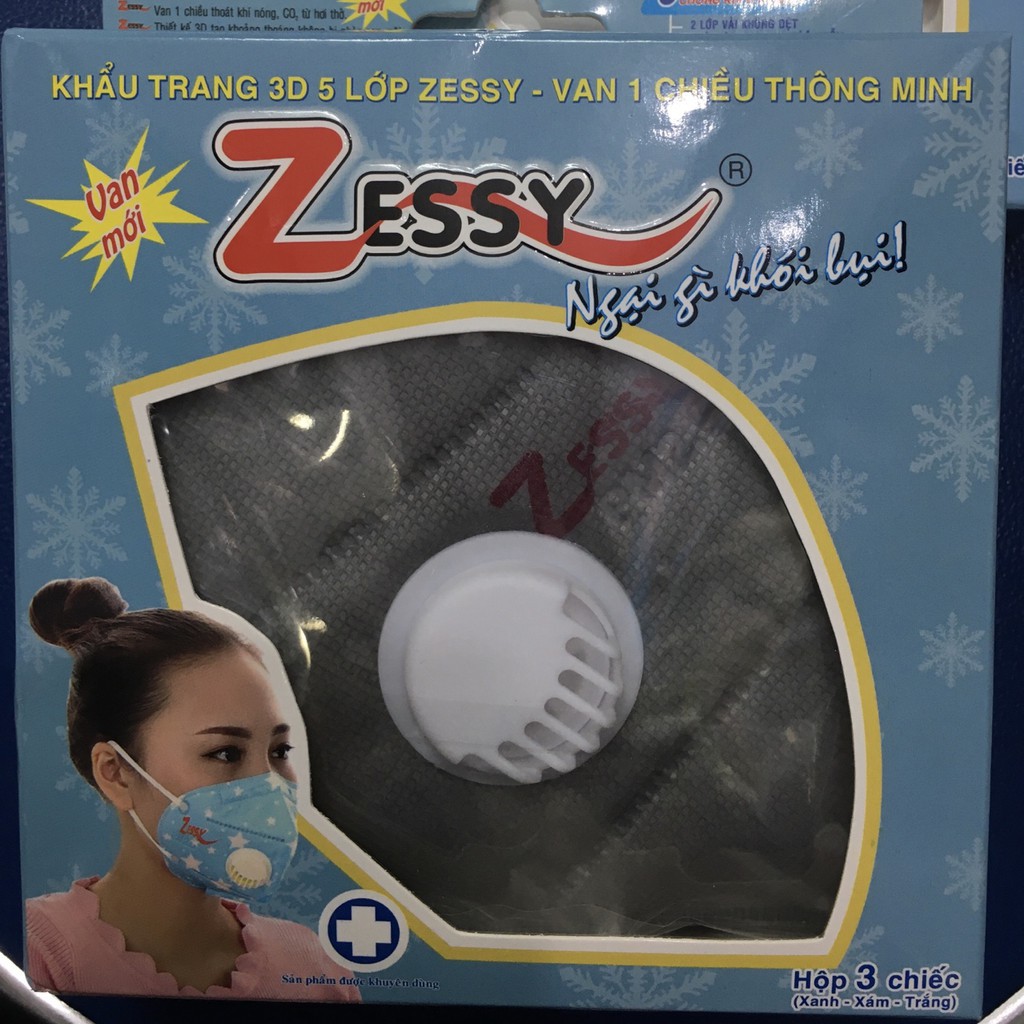 Khẩu trang  3D 5 lớp van thông minh