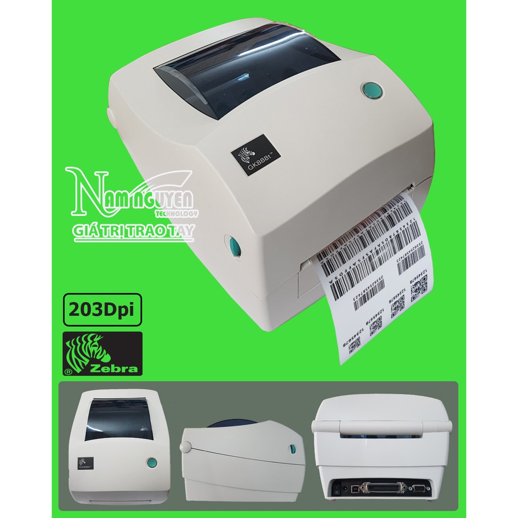 MÁY IN MÃ VẠCH ZEBRA GK888T