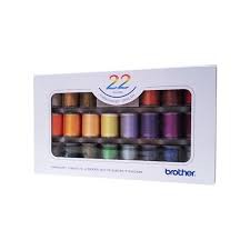 Bộ chỉ thêu chính hãng BROTHER 22 màu chuẩn