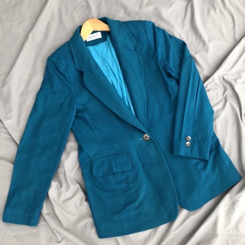 Blazer xanh coban