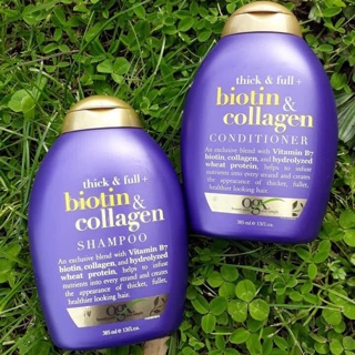 CẶP GỘI/XẢ OGX BIOTIN & COLLAGEN Chuyên Kích Mọc Tóc Và Ngăn Rụng Tóc 385ML