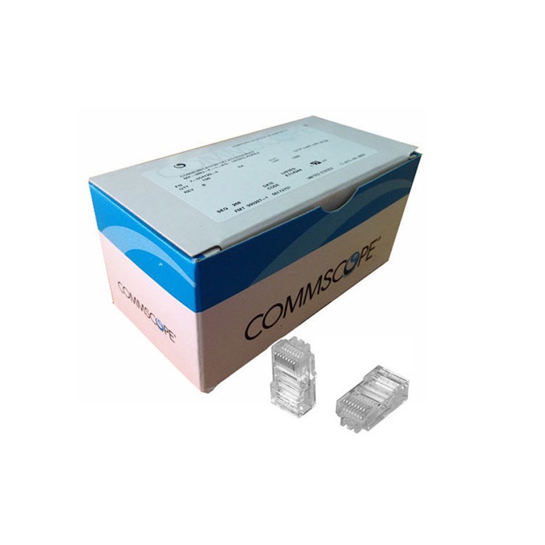 Hạt mạng RJ45 cat5e commscope ( túi 100 chiếc) - Hàng chính hãng