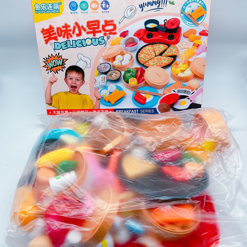 Bộ đồ chơi đồ hàng thức ăn nhanh, đồ chơi nhà bếp, fastfood cho bé nhựa abs