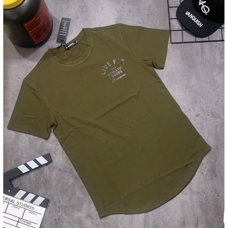 [giảm sốc]áo gym nam LIVEFIT cotton 100% form body cực chất.