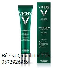 Gel giảm dầu và giúp se khít lỗ chân lông ban đêm Vichy Normaderm Night Detox Anti-Imperfection Clarifying Care 40ml