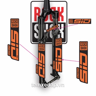 Tem decal dán phuộc xe đạp địa hình Rockshox SID Ultimate 2021 | MTB Fork decal | Temxedap.vn