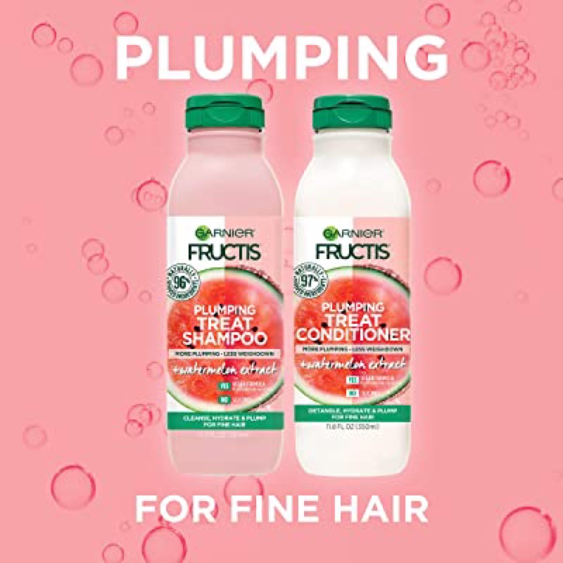 DẦU GỘI, XẢ GARNIER FRUCTIS PLUMPING TREAT MÙI DƯA HẤU