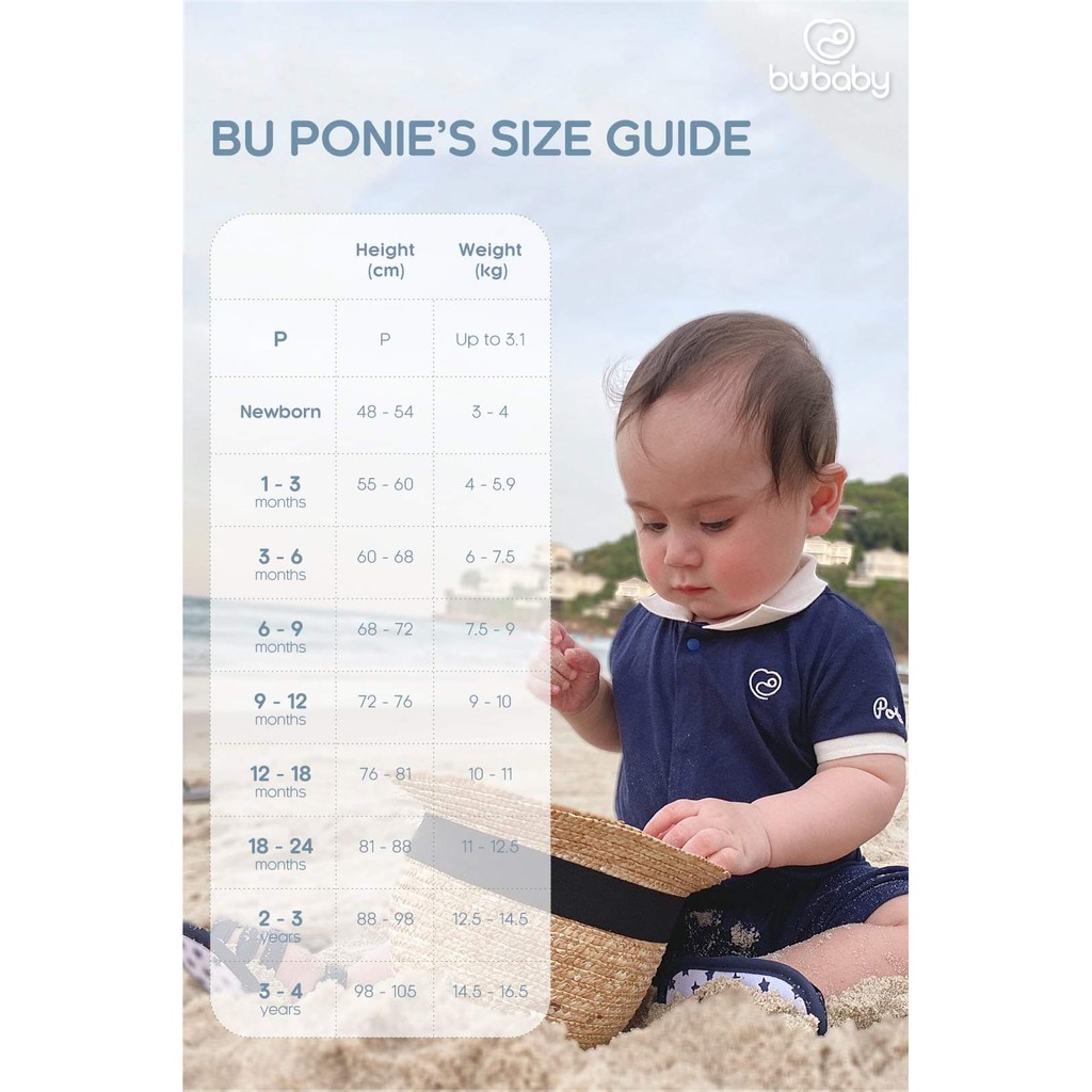 Bộ cộc tay Bu Ponie cho bé trai bé gái - Bộ cộc tay Bubaby