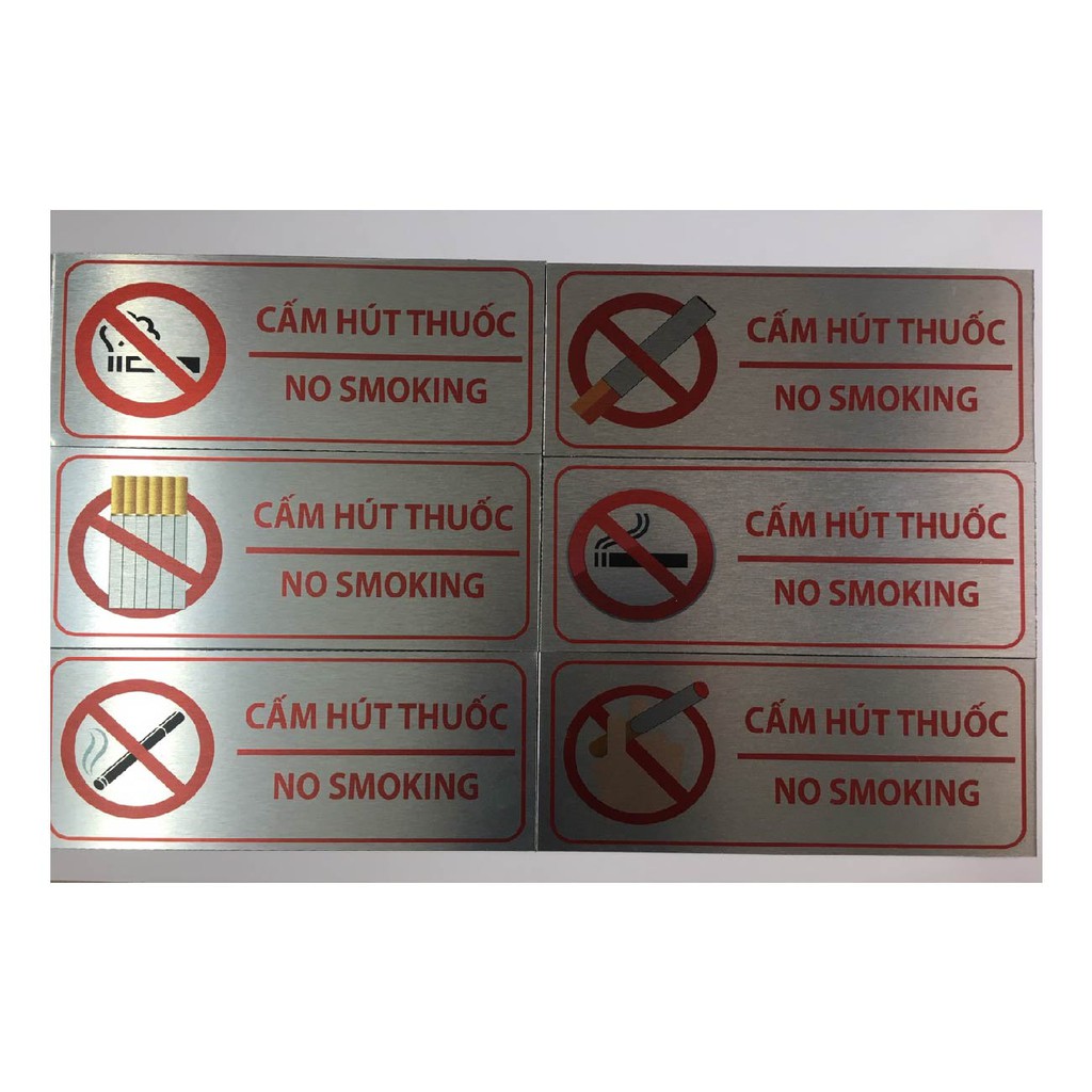 No Smoking, bảng cấm hút thuốc, bảng cấm smoking nhiều mẫu