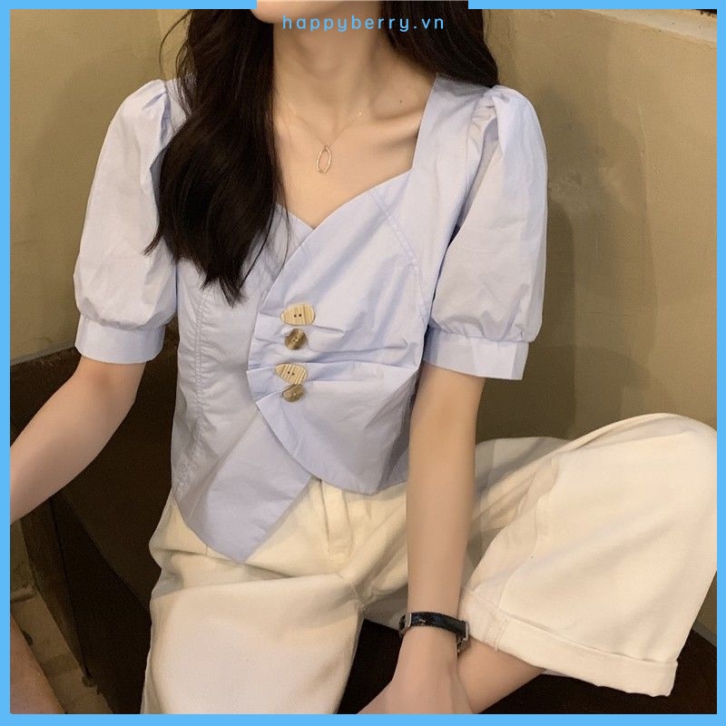Áo Sơ Mi Nữ Tay Dài Màu Trơn Thời Trang