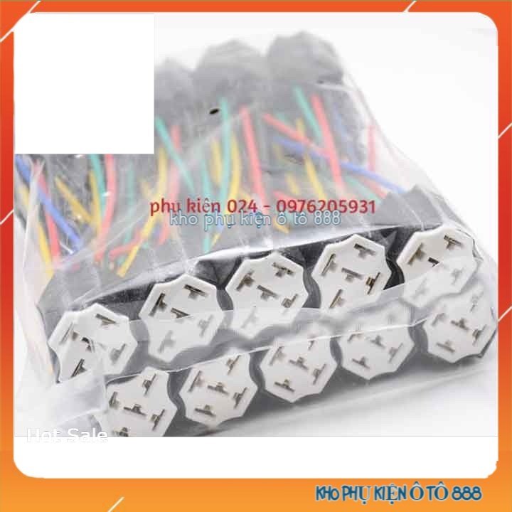 Đế Giắc Cắm Rơ Le 4 Chân 5 Chân Chịu Nhiệt Độ Cao Màu Đen Đế Sứ