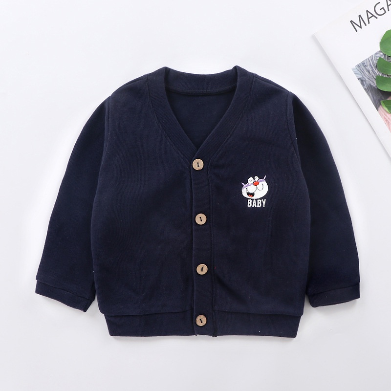 Áo Khoác sweater Dệt Kim In Hoạt Hình Xinh Xắn Cho Bé