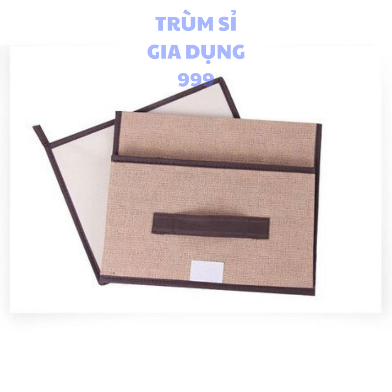 set 2 túi đựng đồ 1 lớn 1 nhỏ, Set 2 hộp vải đựng, đồ dùng đa năng khung giấy cứng phong cách Hàn Quốc, túi vải đựng đồ