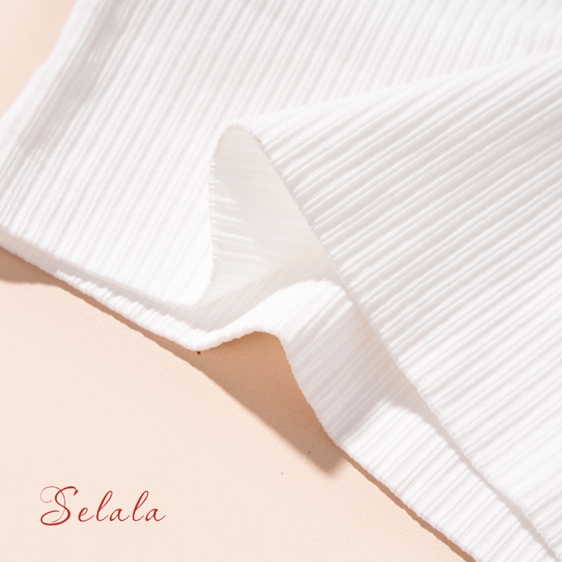 Áo Hai Dây Selala Dáng Ôm Gân Tăm Cổ V Có Sẵn Đệm Tôn Dáng V06