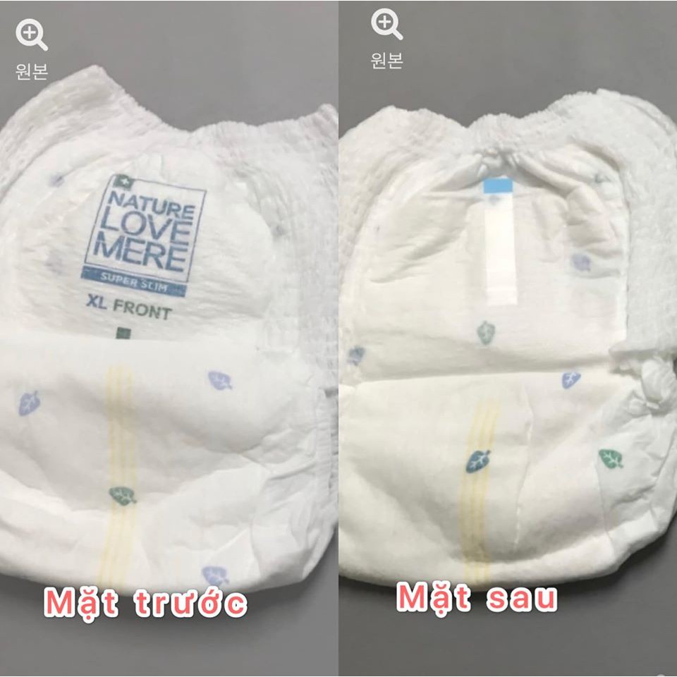 ⚡𝐂𝐎𝐌𝐁𝐎 𝟒 𝐁𝐈̣𝐂𝐇⚡ Bỉm dán/quần NATURE LOVE MERE nội địa HÀN QUỐC S36/M32/L28/XL24/L30/XL24/XXL20