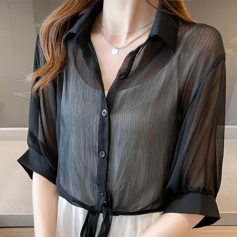 Áo Khoác Cardigan Chống Nắng Chất Liệu chiffon Mỏng Cho Nữ