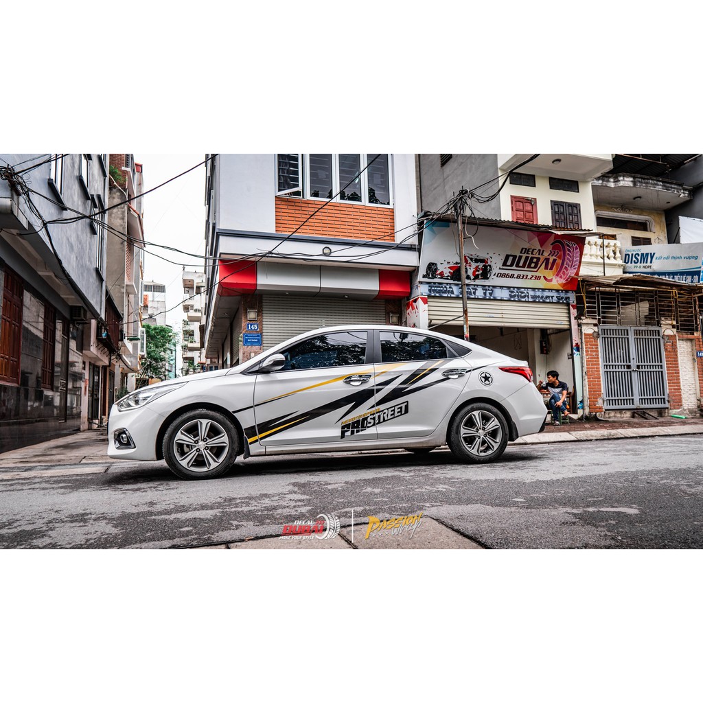 Tem Dán Xe Huyndai Accent Prostreet Thể Thao