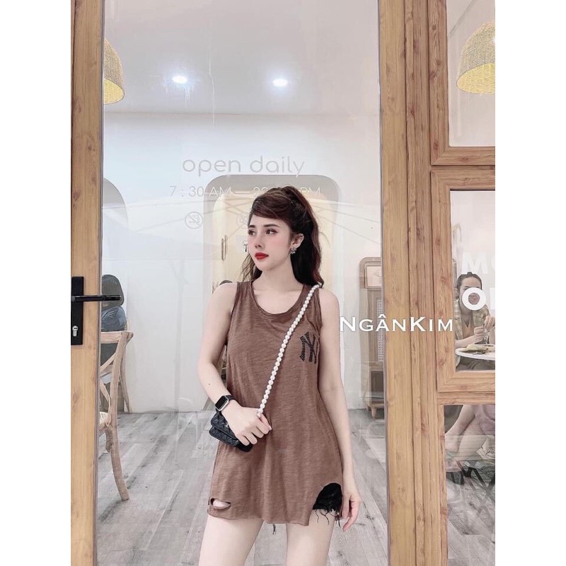 [Mã WASKT410K giảm 10K đơn 50K] Áo cotton NY sát nách 4 màu | BigBuy360 - bigbuy360.vn