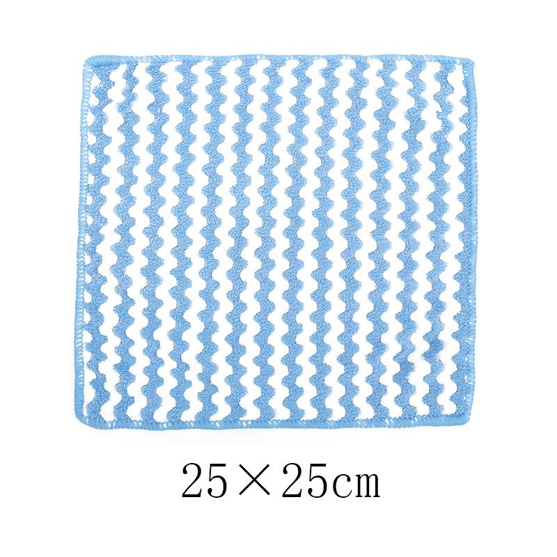 Khăn lau chén dĩa bằng vải sợi nhỏ không dính đa năng họa tiết kẻ sọc cho nhà bếp