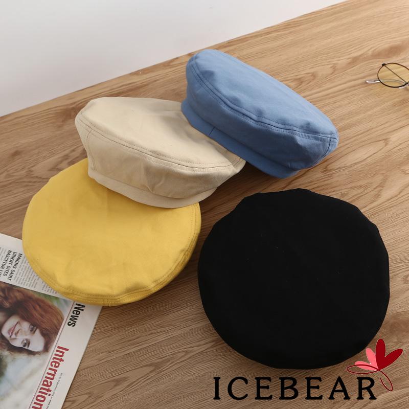 Mũ Beret Màu Trơn Đơn Giản Phong Cách Hàn Quốc Cho Nữ