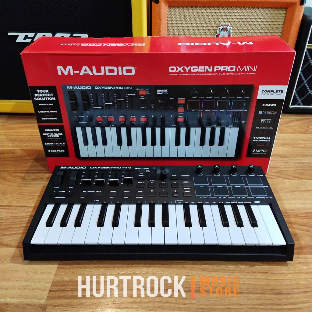 M-Audio OXYGEN PRO MINI - Midi controller 32 phím dòng PRO - Hãng Mỹ