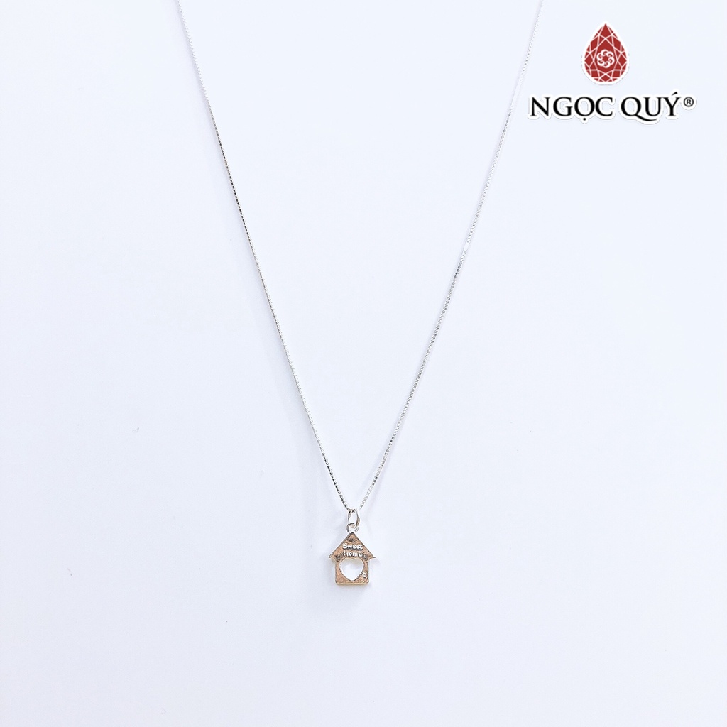 Dây chuyền bạc mặt ngôi nhà - Ngọc Quý