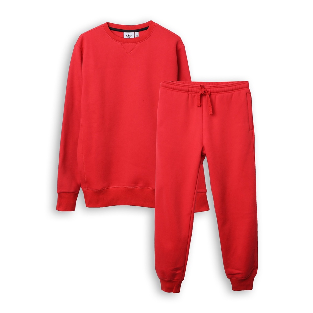 Bộ Nỉ Cotton Thu Đông Màu Xanh Cổ Vịt ,  Xuất Hàn Dư Form Unisex , Set Đồ Bộ Đông Nam Nữ, Bigsize ( 50kg - 90kg )