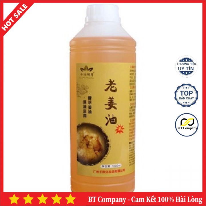 Tinh Dầu Gừng, Ngải Cứu Chai 1L  Dành Cho Người Bị Đau Vai Gáy
