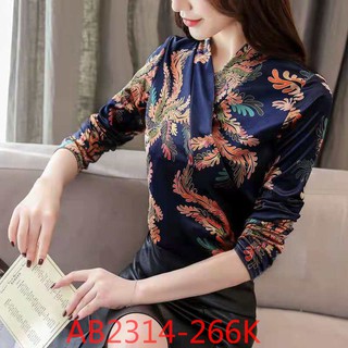 (AB2314) ÁO NỮ VẠT TRƯỚC ĐAN CHÉO HỌA TIẾT ĐỘC LẠ DÀI TAY HÀNG QUẢNG CHÂU CAO CẤP SALE SỐC 30% (HÀNG Y HÌNH)