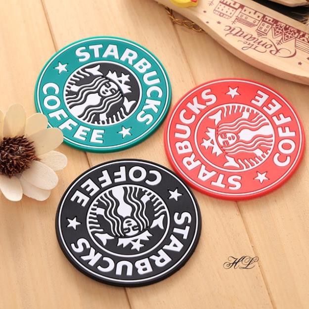 (hàng hot) Miếng lót ly cốc Starbucks - Lót ly chống trơn trượt chất liệu cao su