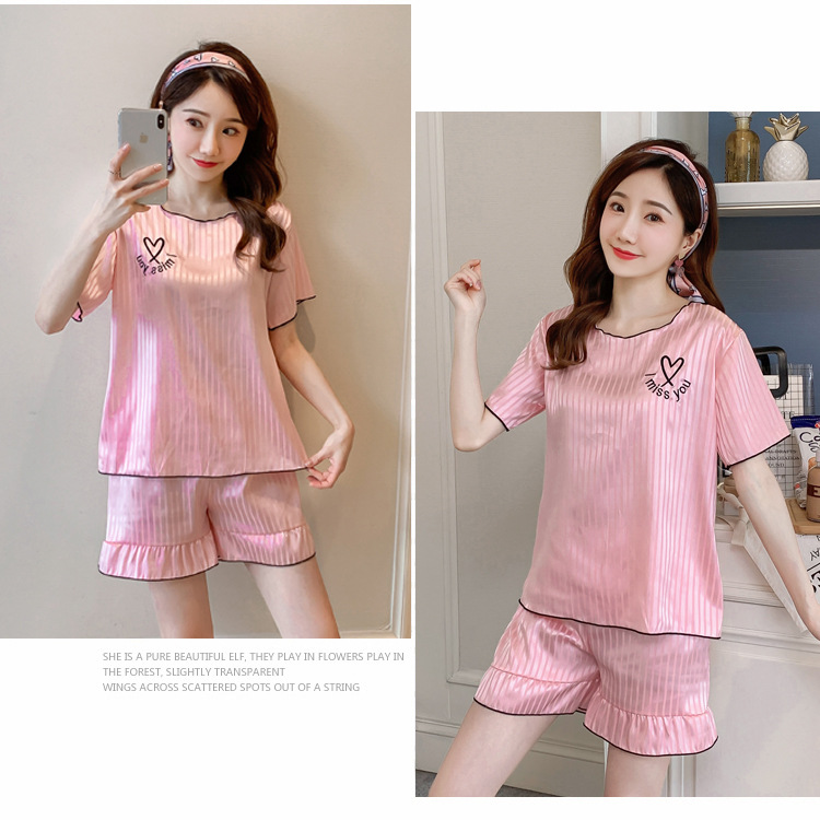 Bộ Đồ Ngủ Lụa Satin 2 Chi Tiết Cho Nữ