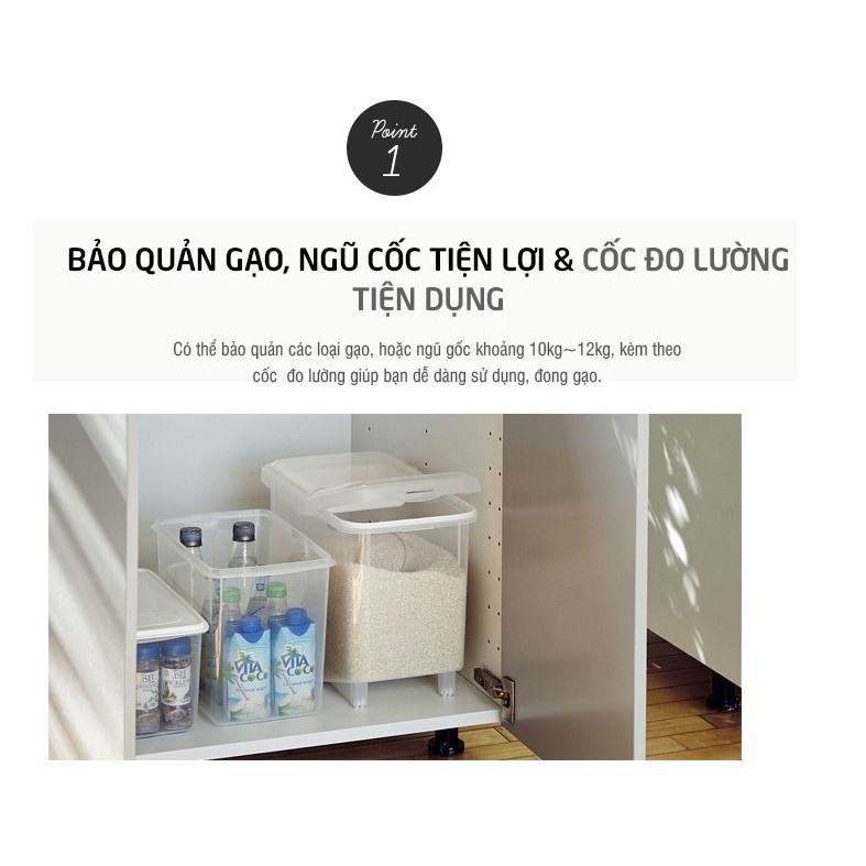 Thùng đựng gạo 12kg Lock&lock HPL550