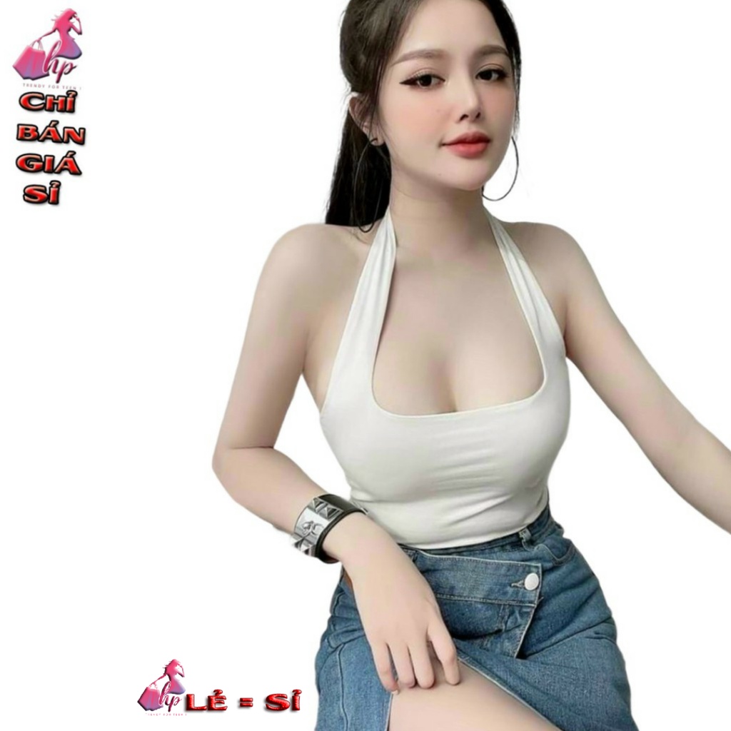 Áo nữ kiểu yếm choàng cổ croptop đẹp hở lưng cực sexy mẫu mới thời trang nữ trend -A25..,