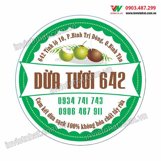 Tem dán decal, Tem dán theo yêu cầu_Free thiết kế