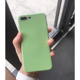 Ốp điện thoại iphone 7plus nhựa dẻo trơn màu xanh lá