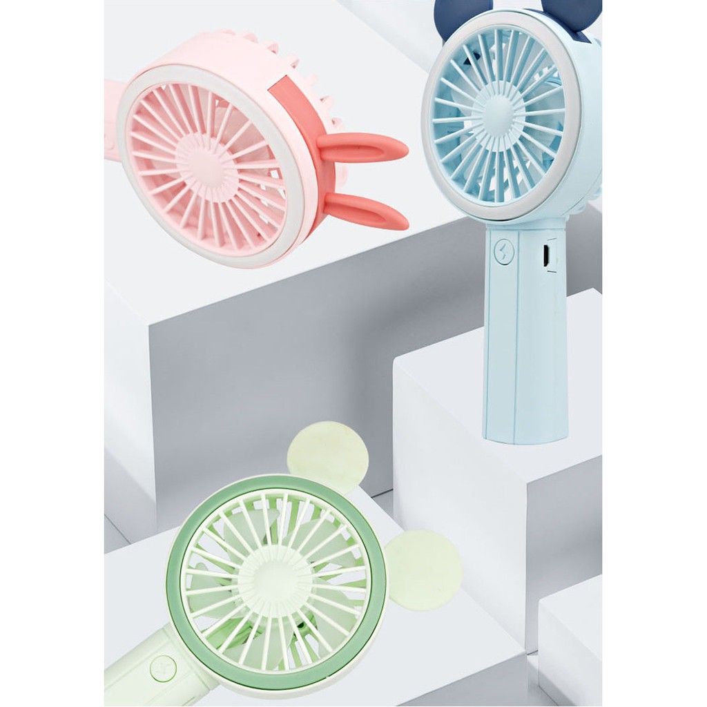 Quạt Sạc usb mini cầm tay 3 nâc gió Có đèn led - quạt cầm tay | BigBuy360 - bigbuy360.vn