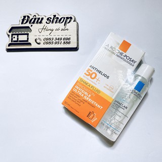 [Nhập khẩu] Bộ chống nắng không nhờn La Roche-Posay Anthelios Invisible Fluid 50ml & Nước tẩy trang 50ml