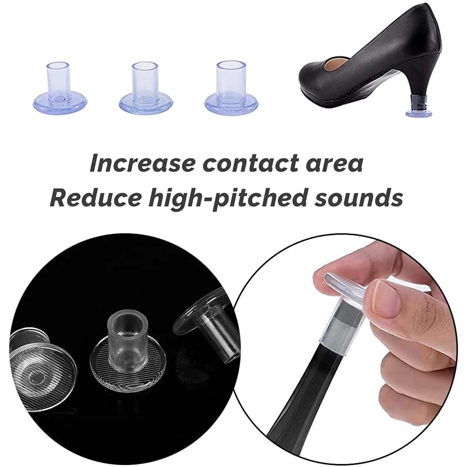 Set 2 Miếng Đệm Silicone PVC Bảo Vệ Gót Chân Chống Trượt Khi Nhảy Latin / Khiêu Vũ
