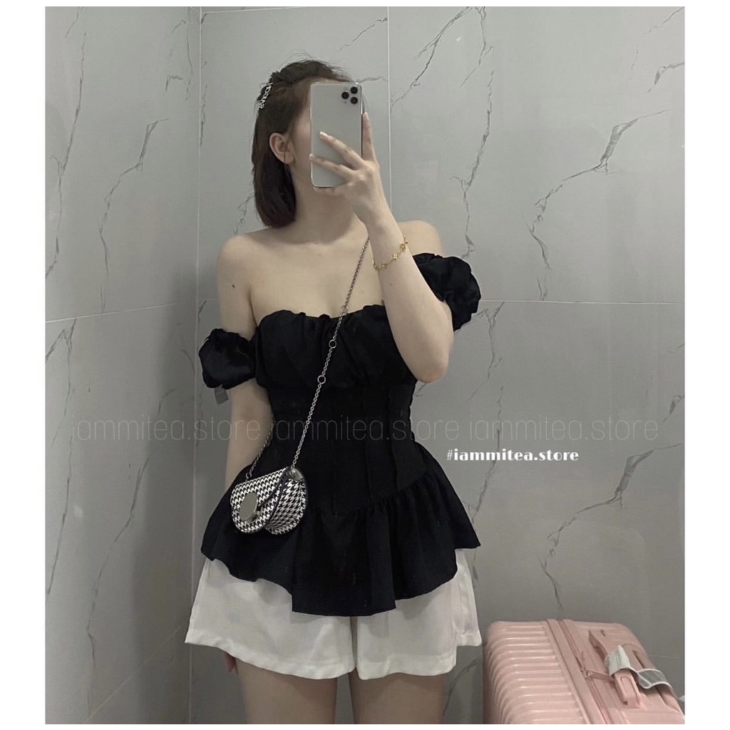 Áo Trễ Vai tay Bồng mang lại vẻ xinh xắn, trẻ trung, năng động cho các nàng Freesize