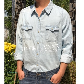 [Xả lỗ] Áo Sơ Mi Denim Nam - Nữ Vintage