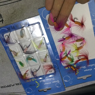mồi fly câu cá suối 12 mồi/ vỉ
