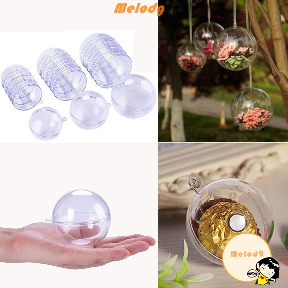 Set 5 Hộp Đựng Kẹo Bằng Nhựa Trong Suốt Treo Trang Trí Cây Thông Giáng Sinh Diy