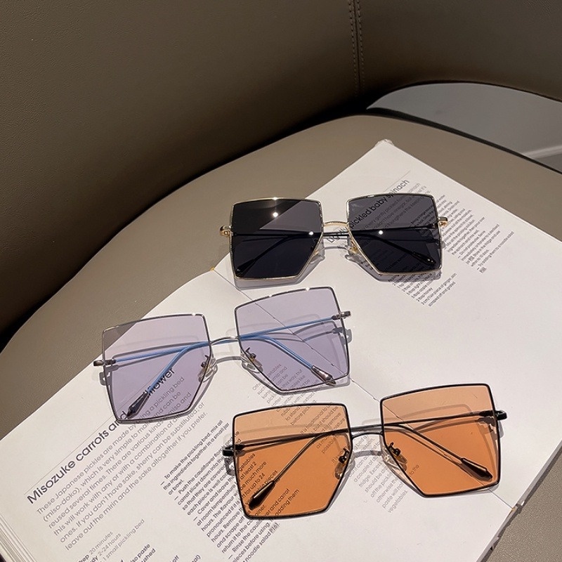Kính Mát Gọng Vuông Lớn Chống Tia UV400 Thời Trang Dành Cho Nam Và Nữ