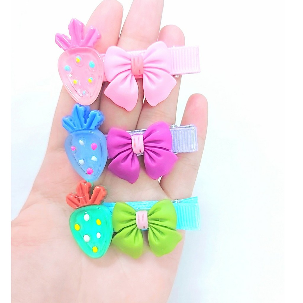 Kẹp Tóc Mái Cà Rốt Nơ Xinh