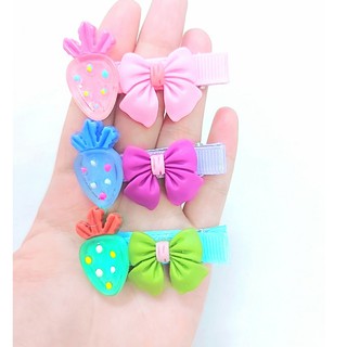 Kẹp Tóc Mái Cà Rốt Nơ Xinh