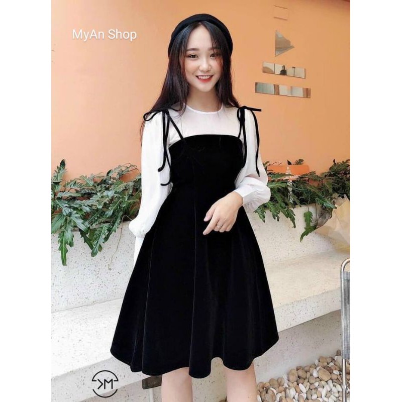 🌈 VÁY NHUNG XOÈ PHỐI TAY⭐