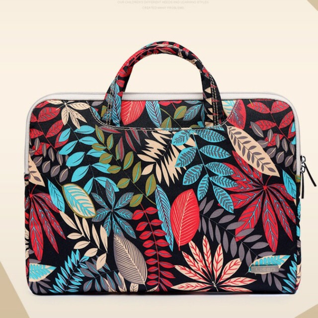 Cặp đựng laptop chống sốc hoạ tiết Floral-Tặng kèm ví nhỏ đựng sạc laptop | BigBuy360 - bigbuy360.vn