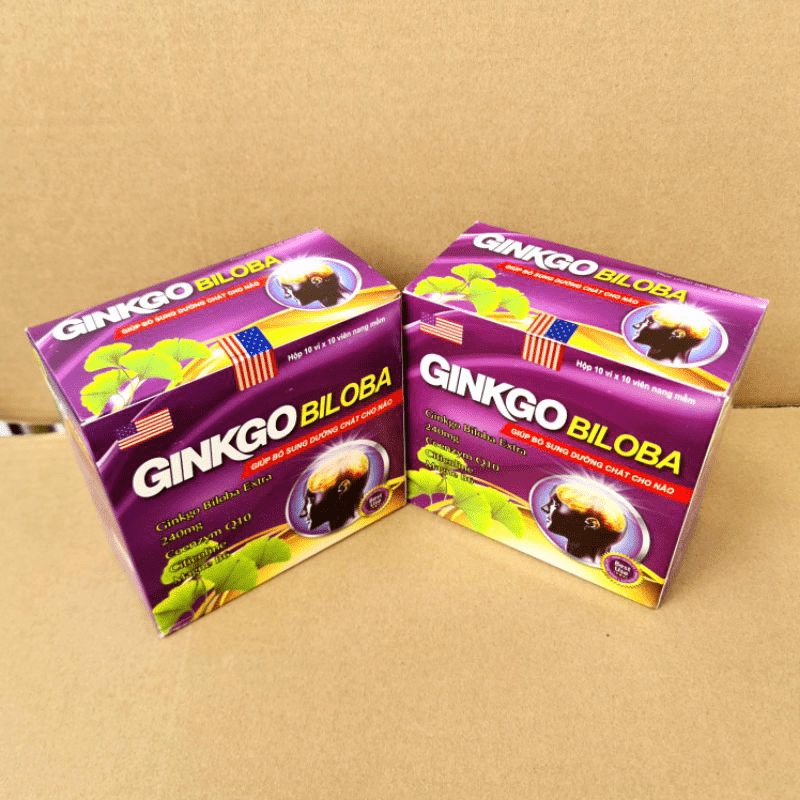 Ginkgo Biloba 240mg Bổ não, tăng cường tuần hoàn máu hiệu quả hộp 100 viên