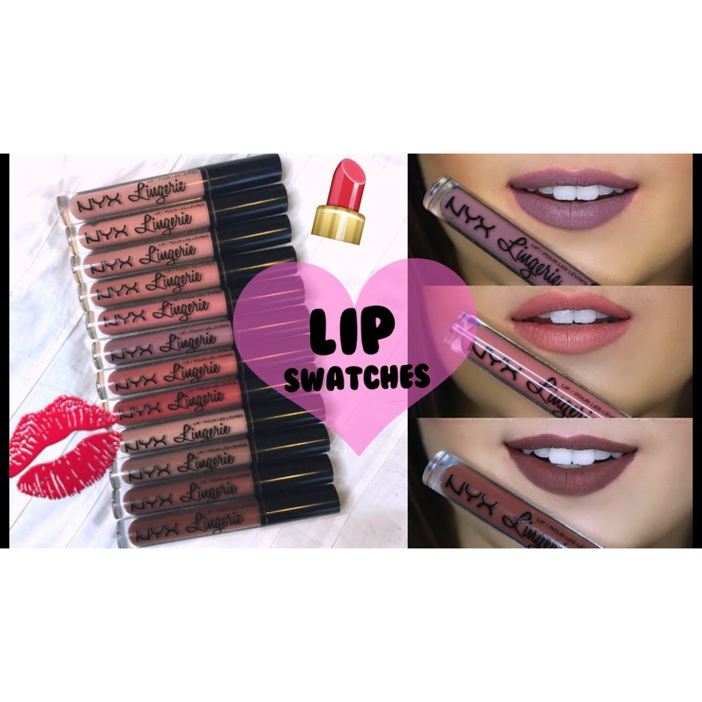 ✼☫✓Son Kem Lì chính hãng NYX Professional Makeup Lip Lingerie LIPLI05, LIPLI06, LIPLI08