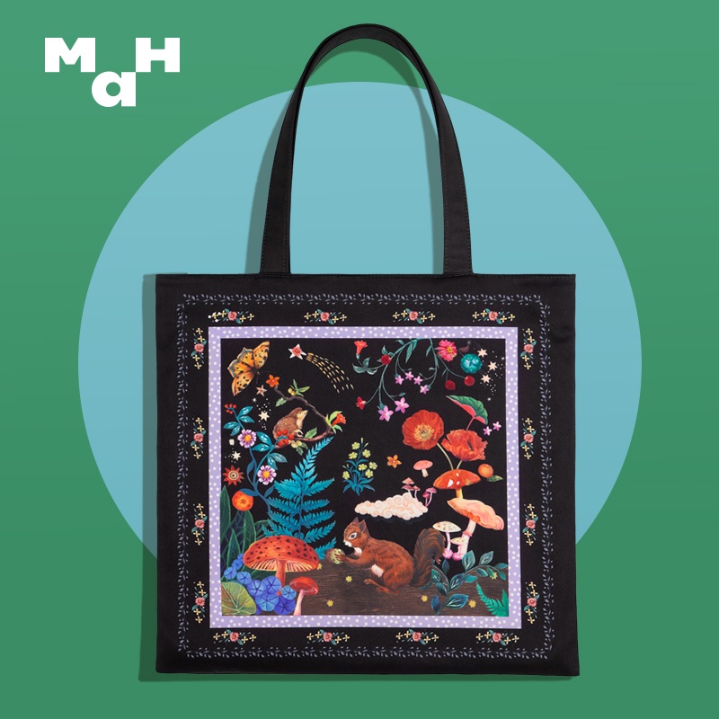 MAH Joy Jungle Túi dành cho nữ học sinh Túi đeo vai lớn Túi xách thời trang thường ngày